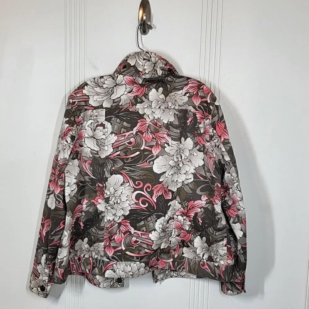Chico's Pink & Gray Jacket - Picture 2 of 8